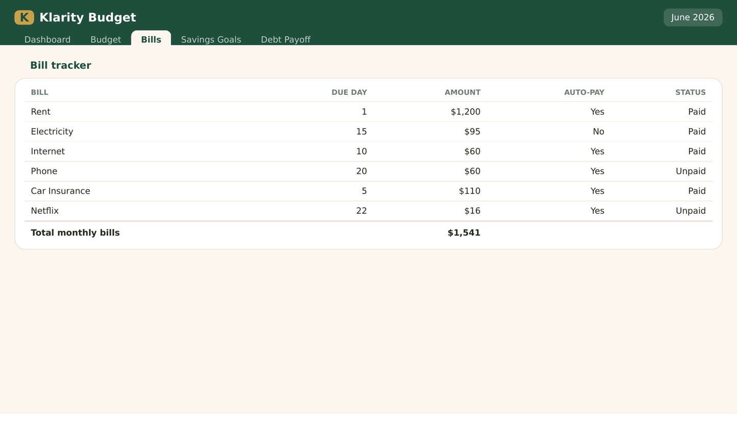 Paycheck Budget Planner — App + Google Sheets & Excel