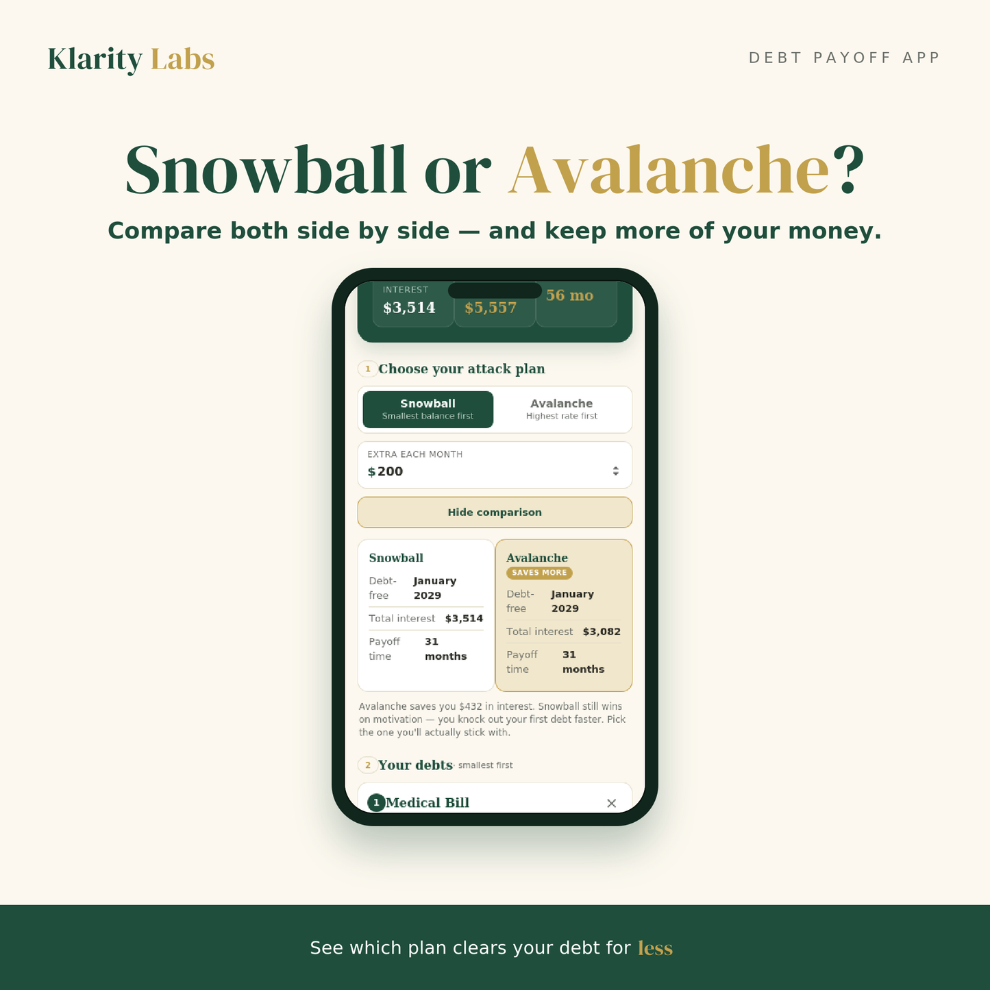 Debt Payoff App — Know Your Exact Debt-Free Date